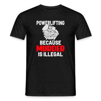 Bodybuilding Powerlifting Weightlifting Fitness - Men's T-Shirt - black - Front - AI Model Male 178 light (178cm)