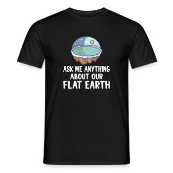 Flat Earth Theory Flat Earth Army Earth flat Gift - T-shirt homme - noir - Devant - AI Model Male 178 light (178cm)