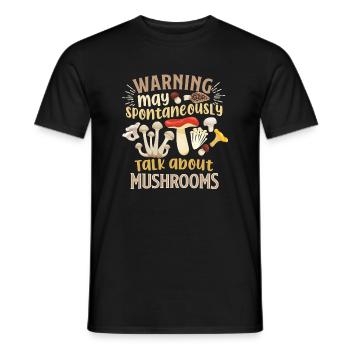 Mushroom Picker Mushroom Farmer Mushroom Basket - Men's T-Shirt - black - Front - AI Model Male 178 light (178cm)