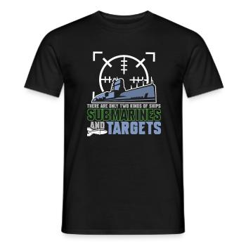 Submarine Submarines Veteran Military Navy Gift - Men's T-Shirt - black - Front - AI Model Male 178 light (178cm)