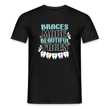 Appareil dentaire orthodontie orthodontiste Cadeau Invisalign - T-shirt homme - noir - Devant - AI Model Male 178 light (178cm)