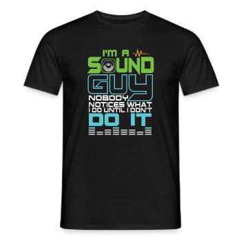 Audio Engineer Sound Guy Sound Engineering Gift - Männer T-Shirt - Schwarz - Vorne - AI Model Male 178 light (178cm)