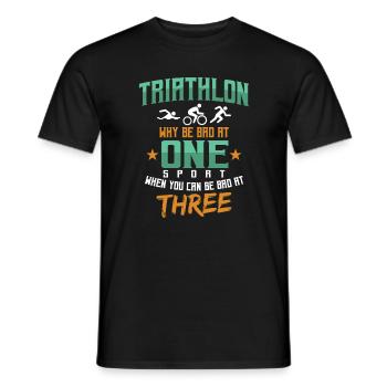 Triathlon Swim Bike Run Triathlete Sport Gift - Männer T-Shirt - Schwarz - Vorne - AI Model Male 178 light (178cm)