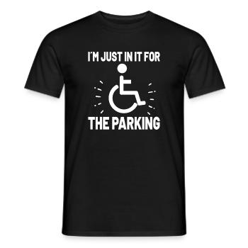 funny Wheelchair Handicapped Amputation gift - Männer T-Shirt - Schwarz - Vorne - AI Model Male 178 light (178cm)
