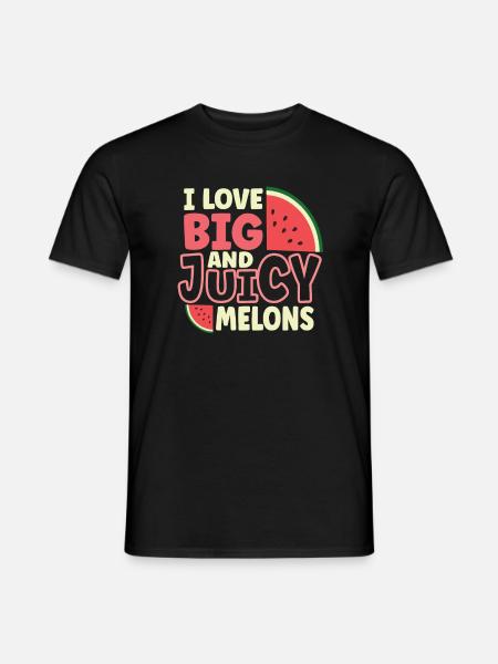 Watermelon Funny Fruit Funny Watermelon Fruit Joke - Männer T-Shirt - Schwarz