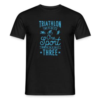 Triathlon Swim Bike Run Triathlete Sport Gift - Männer T-Shirt - Schwarz - Vorne - AI Model Male 178 light (178cm)