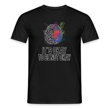 Mental Health Awareness Dépression Idea - T-shirt homme - noir - Devant - AI Model Male 178 light (178cm)