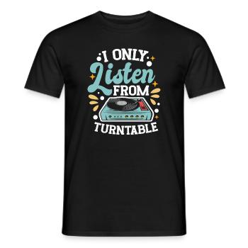 Vinyl-Schallplatten LP-Sammler Plattenliebhaber - Männer T-Shirt - Schwarz - Vorne - AI Model Male 178 light (178cm)