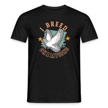 Pigeons Pigeons Pigeons - T-shirt homme - noir - Devant - AI Model Male 178 light (178cm)