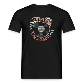 Vinyl Record LP Collector Record Lover Vinyl Music - Männer T-Shirt - Schwarz - Vorne - AI Model Male 178 light (178cm)