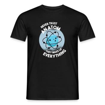 Science Atom Scientist Molecule Chemistry Biology - Men's T-Shirt - black - Front - AI Model Male 178 light (178cm)
