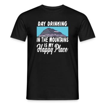 Hiking Rock Climbing Hiker Camping Wild Forest - Männer T-Shirt - Schwarz - Vorne - AI Model Male 178 light (178cm)