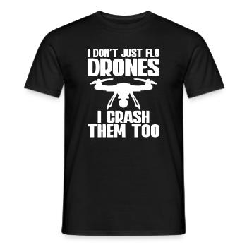 Drohnen Pilot Grandpa Quadcopter Luftfahrt Gift - Männer T-Shirt - Schwarz - Vorne - AI Model Male 178 light (178cm)