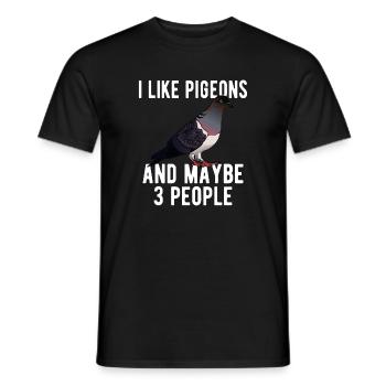 Pigeon Pigeon Racing Pigeon Racer Pigeon Keeper - Men's T-Shirt - black - Front - AI Model Male 178 light (178cm)