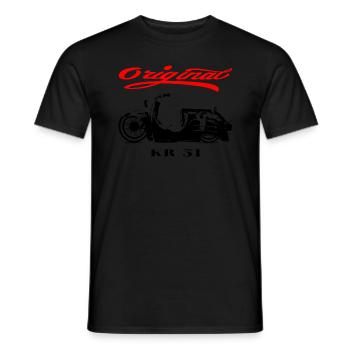Simson Schwalbe CYCLOmoteur RDA - T-shirt homme - noir - Devant - AI Model Male 178 light (178cm)