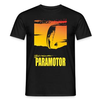 Paramotor Sport Motor Paragliding - Men's T-Shirt - black - Front - AI Model Male 178 light (178cm)