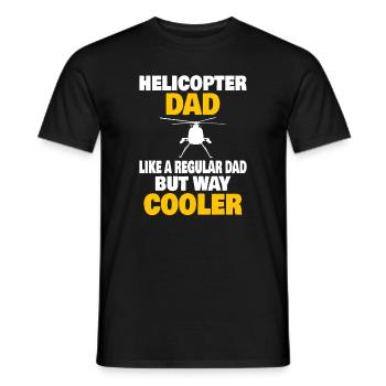 Helicopter Pilot Aviation Helicopter Dad - Men's T-Shirt - black - Front - AI Model Male 178 light (178cm)