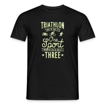 Triathlon Swim Bike Run Triathlete Sport Gift - Männer T-Shirt - Schwarz - Vorne - AI Model Male 178 light (178cm)