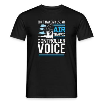 Service de vol du contrôleur de la circulation aérienne - T-shirt homme - noir - Devant - AI Model Male 178 light (178cm)