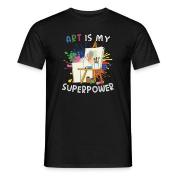 Künstler Malerei Maler Kunstfarbe Kunstlehrer - Männer T-Shirt - Schwarz - Vorne - AI Model Male 178 light (178cm)