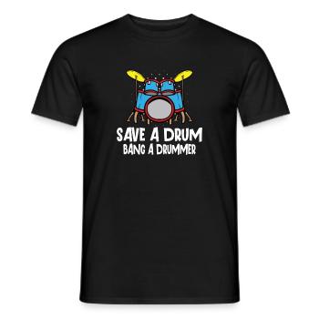 Drummer Drums Music Drum Set Drumming - Men's T-Shirt - black - Front - AI Model Male 178 light (178cm)