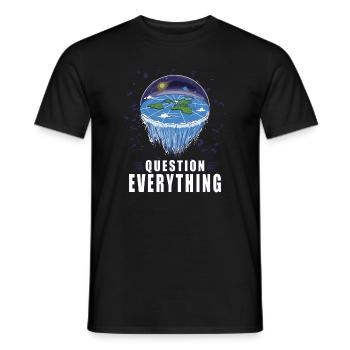 Théorie de la Terre plate Terre plate Armée Terre - T-shirt homme - noir - Devant - AI Model Male 178 light (178cm)