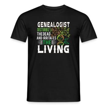 Arbre généalogique Historien de la famille Généalogie Généalogie - T-shirt homme - noir - Devant - AI Model Male 178 light (178cm)