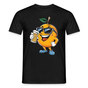Orange Bier - Männer T-Shirt - Schwarz - Vorne - AI Model Male 178 light (178cm)