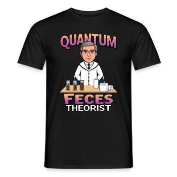Quantum fecal theorists - Men's T-Shirt - black - Front - AI Model Male 178 light (178cm)
