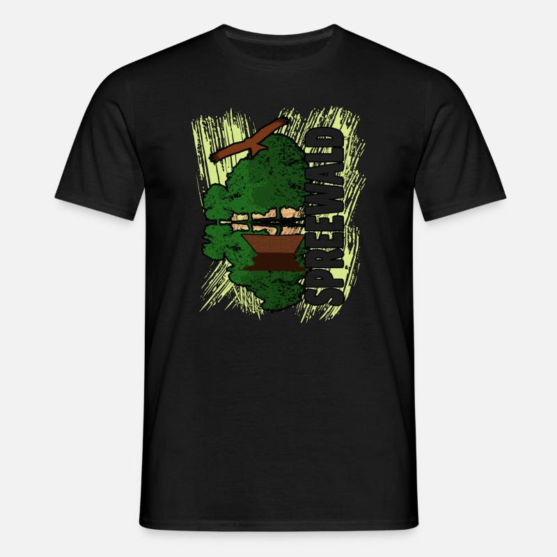 Spreewald - Boot - Männer T-Shirt - Schwarz