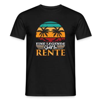 Rentner eine Legende geht in Rente - Männer T-Shirt - Schwarz - Vorne - AI Model Male 178 light (178cm)
