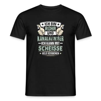 Rohr und Kanalreiniger - Männer T-Shirt - Schwarz - Vorne - AI Model Male 178 light (178cm)
