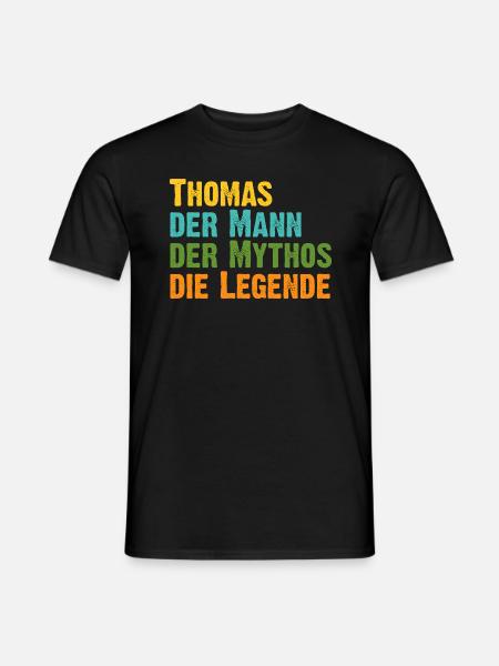 Thomas der Mythos die Legende Vorname Thomas - Männer T-Shirt - Schwarz
