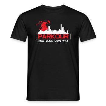 Parkour Freerunner Le Parcour - Männer T-Shirt - Schwarz - Vorne - AI Model Male 178 light (178cm)