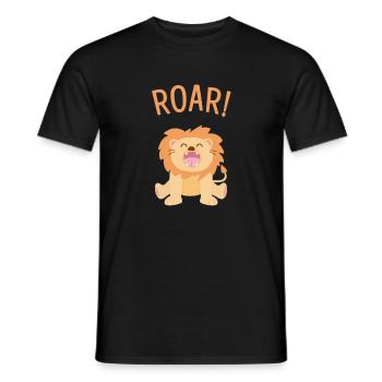 Rugir! Lion - T-shirt homme - noir - Devant - AI Model Male 178 light (178cm)