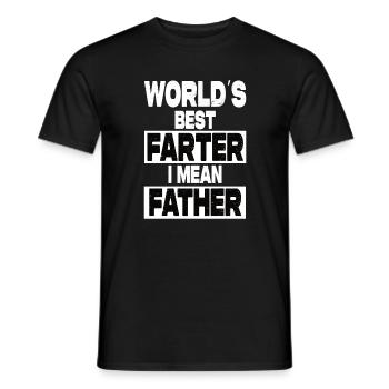 World's Best Farter I Mean Father - Men's T-Shirt - black - Front - AI Model Male 178 light (178cm)