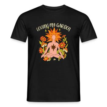 Love Garden Gardener Allotment Garden Hobby Flower - Men's T-Shirt - black - Front - AI Model Male 178 light (178cm)