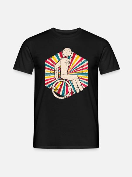 Vintage Rollstuhl - Männer T-Shirt - Schwarz