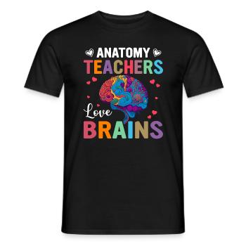 Les professeurs d’anatomie adorent les cerveaux - drôle de dicton - T-shirt homme - noir - Devant - AI Model Male 178 light (178cm)