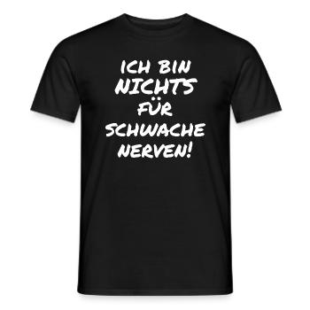 Nichts Für Schwache Nerven - hell - Männer T-Shirt - Schwarz - Vorne - AI Model Male 178 light (178cm)