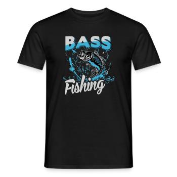 Bass Fishing - Männer T-Shirt - Schwarz - Vorne - AI Model Male 178 light (178cm)