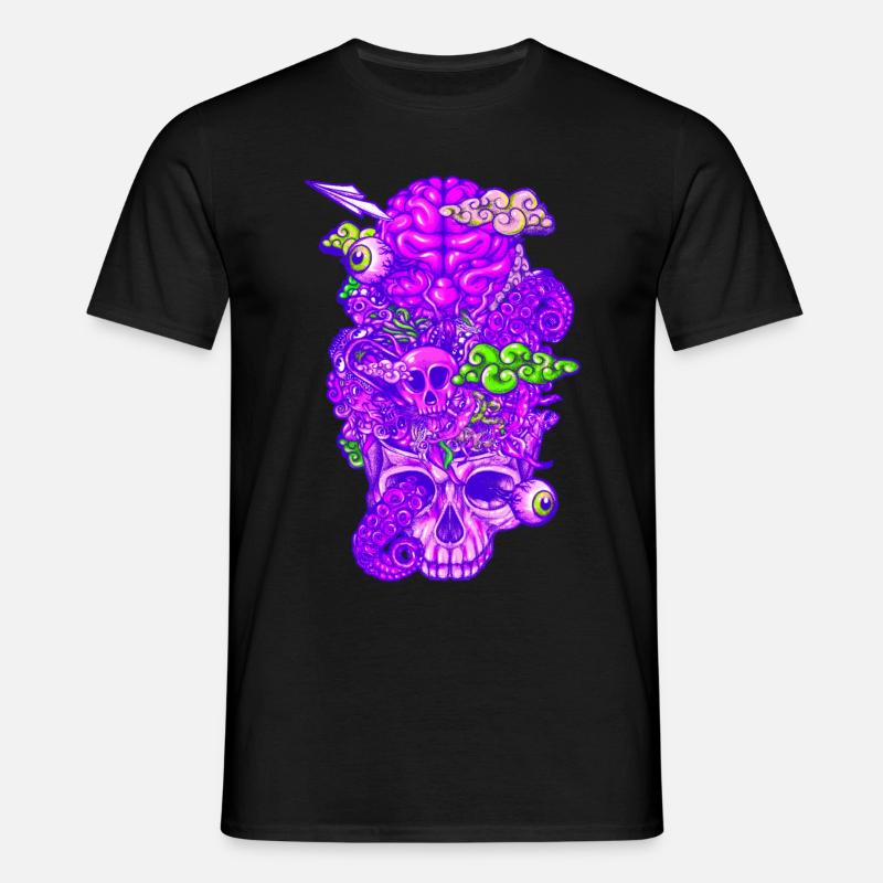 Brain Doodle Strong - Männer T-Shirt - Schwarz