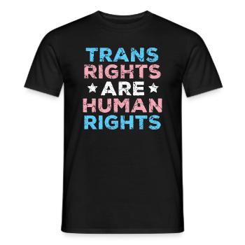 Trans Rights Are Human Rights LGBT Pride - T-shirt homme - noir - Devant - AI Model Male 178 light (178cm)