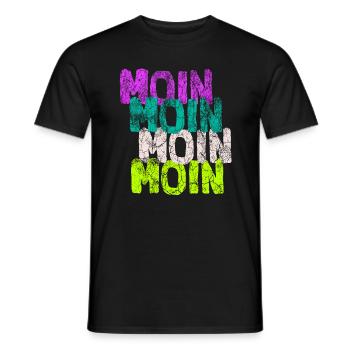 moin moin moin moin - Männer T-Shirt - Schwarz - Vorne - AI Model Male 178 light (178cm)