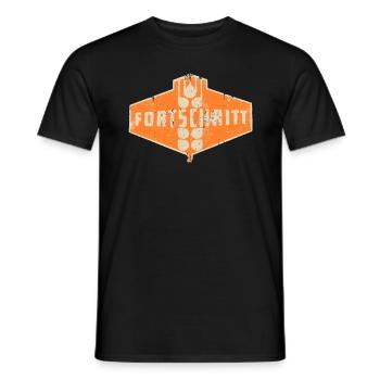 FORTSCHRITT DDR Landmaschinen Retro - Männer T-Shirt - Schwarz - Vorne - AI Model Male 178 light (178cm)