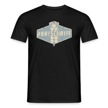 FORTSCHRITT - Retro - Ostalgie - DDR - Männer T-Shirt - Schwarz - Vorne - AI Model Male 178 light (178cm)