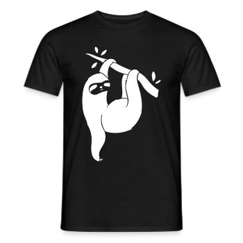 Sloth Chill Relax Relax Time out - Men's T-Shirt - black - Front - AI Model Male 178 light (178cm)