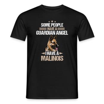 Malinois Hund - Männer T-Shirt - Schwarz - Vorne - AI Model Male 178 light (178cm)