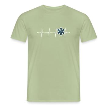 Ambulancier - T-shirt homme - vert sauge - Devant - AI Model Male 178 light (178cm)