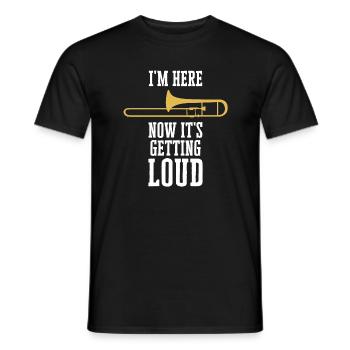 Trombone - T-shirt homme - noir - Devant - AI Model Male 178 light (178cm)